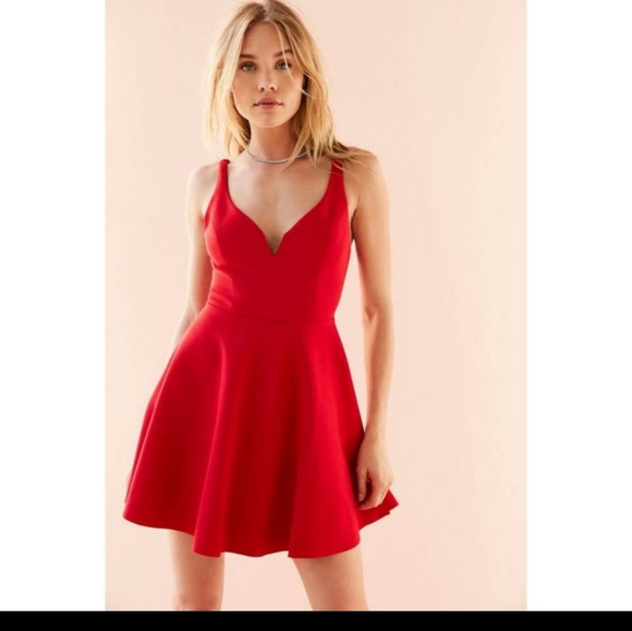 kimchi blue red dress Kimchi Blue Women's Heart Of The Ocean Sweetheart Mini Party Dress
